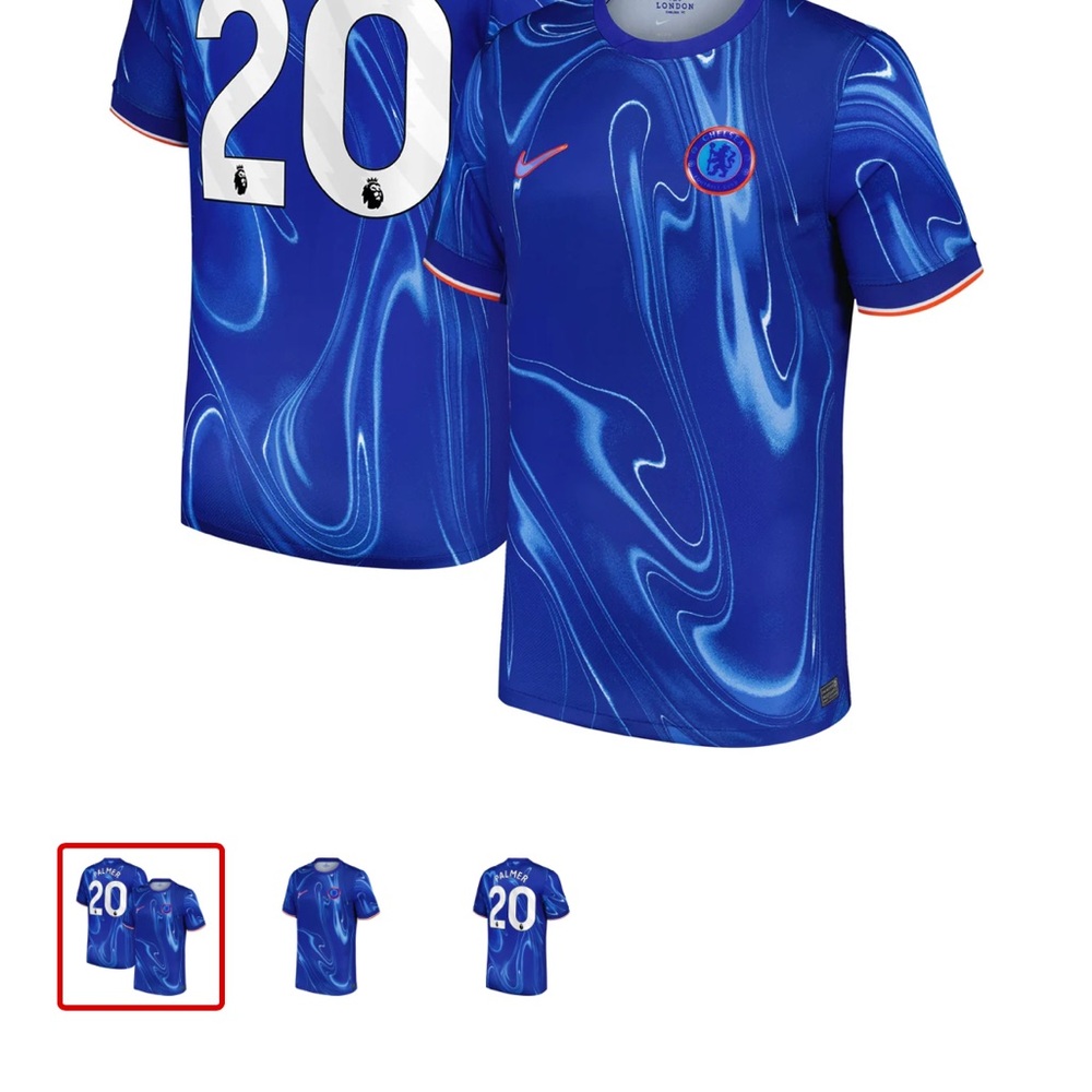 Nike Mens Cole Palmer Blue Soccer Jersey New Size Medium